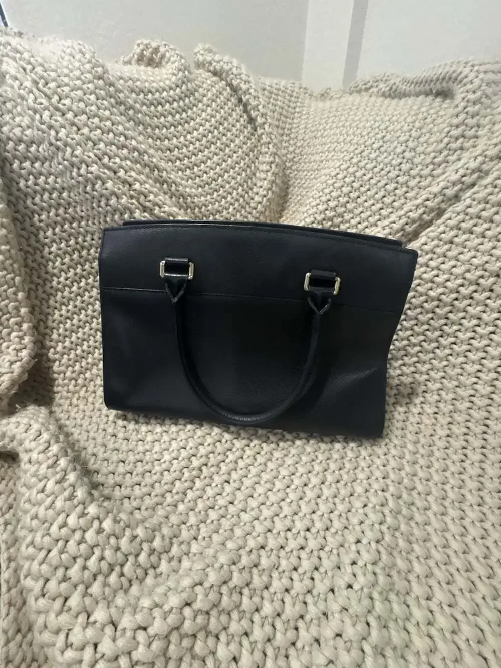 Kate Spade New York Black Leather Rowe Small Top-Zip Satchel